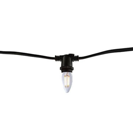 BULBRITE Outdoor/Indoor 14 ft. Plug-In B11 Edison Bulb String Light E12 Candelabra base w/10 Sockets-Bulbs 810057